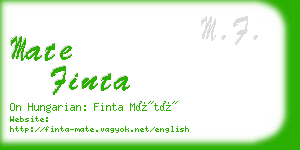mate finta business card